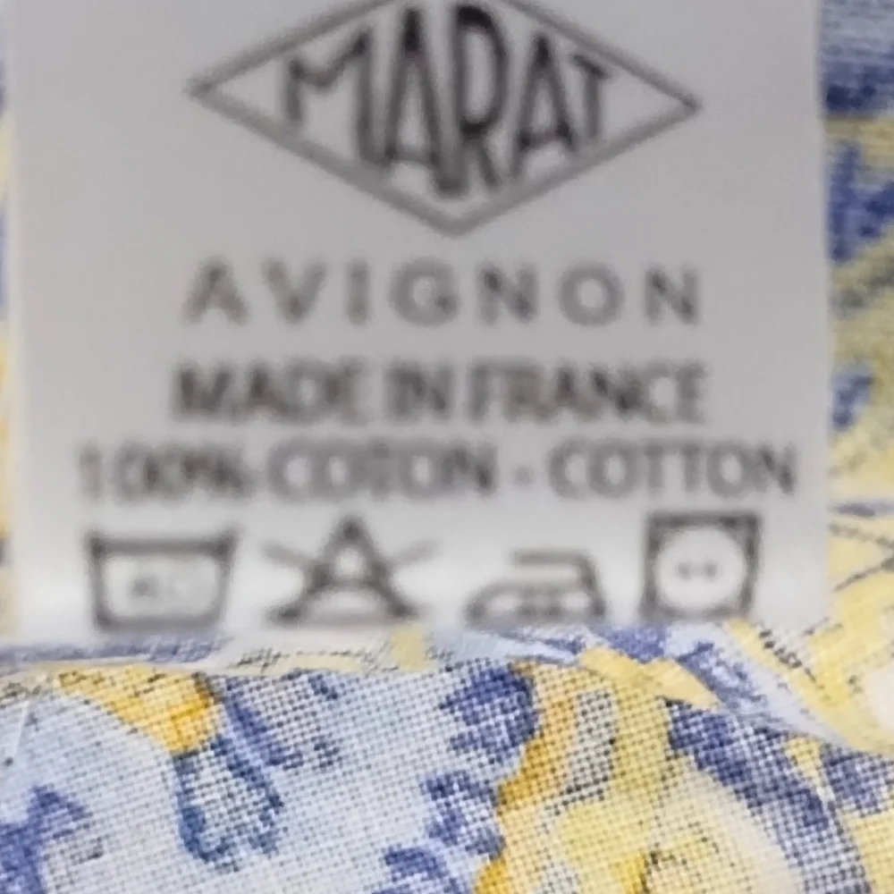 NWT Marat D'  Avignon Blue and Yellow Floral Tablecloth